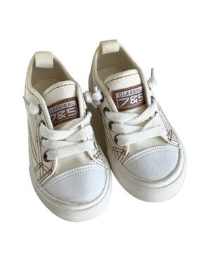 Classic 7&5 Kids Sneakers Toddler Size 27 (9.5-10) Cream Canvas Neutral Shoes